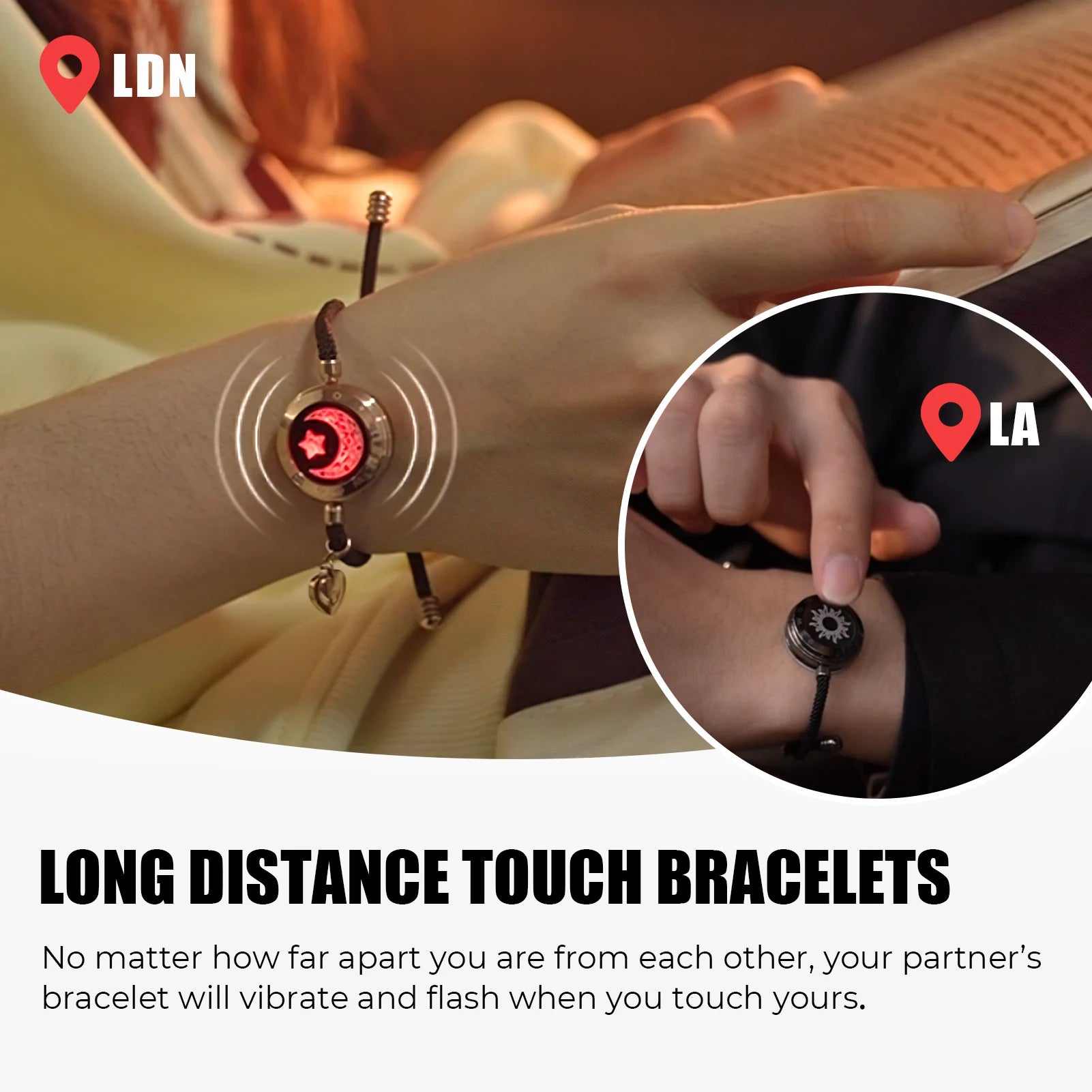 Bracelet Connexion Couple — Duo Soleil & Lune